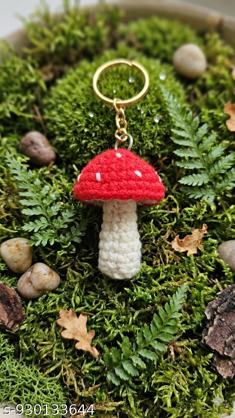 Mushroom Keychain | Cute Mini Amigurumi Charm