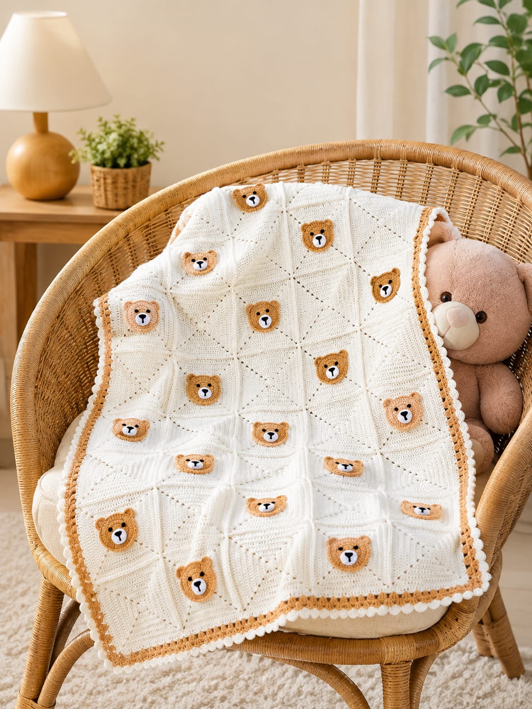 Teddy Bear Baby Blanket | Newborn | upto 2 years | Gift